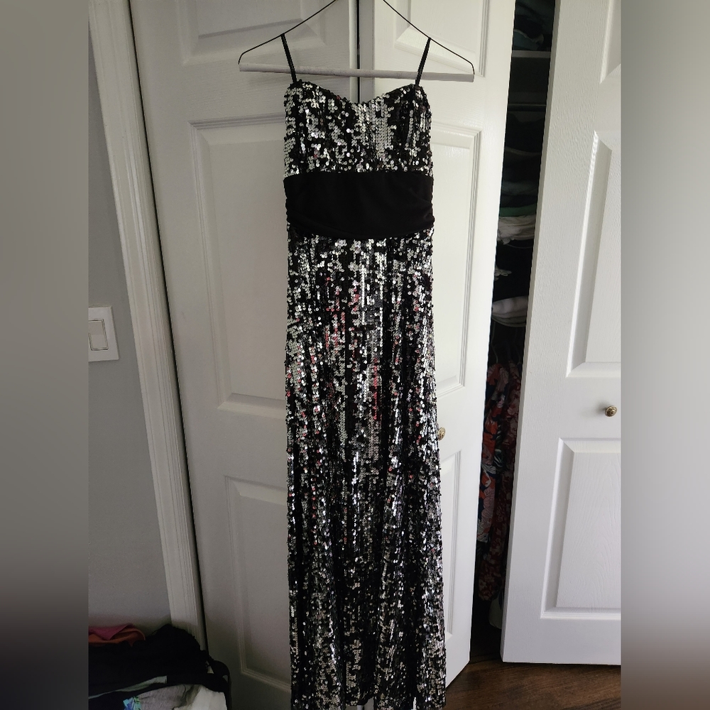 Silver/Black Sequin Dress